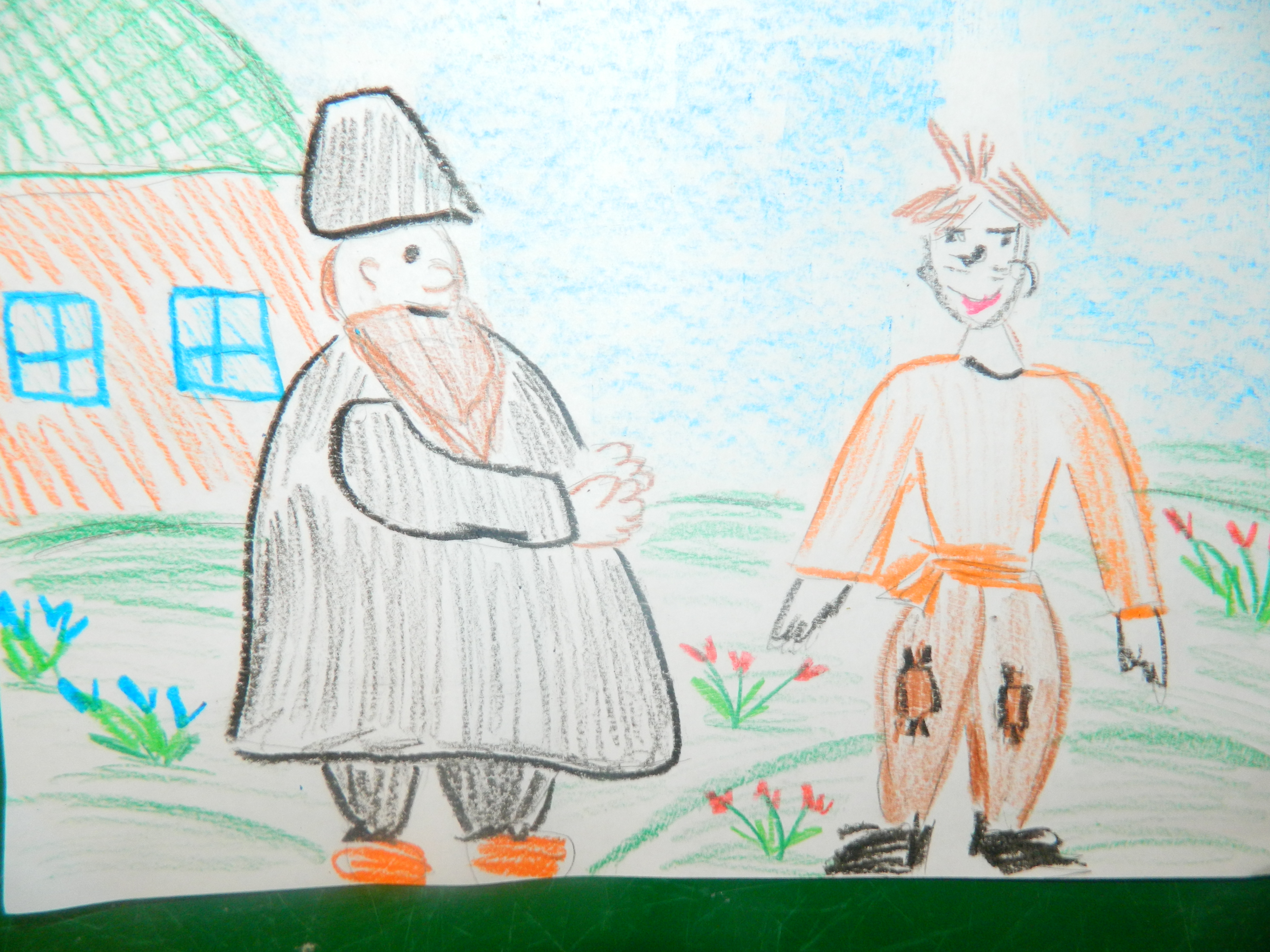 «Сказка о попе и о работнике его Балде» бесплатная раскраска для детей - мальчиков и девочек